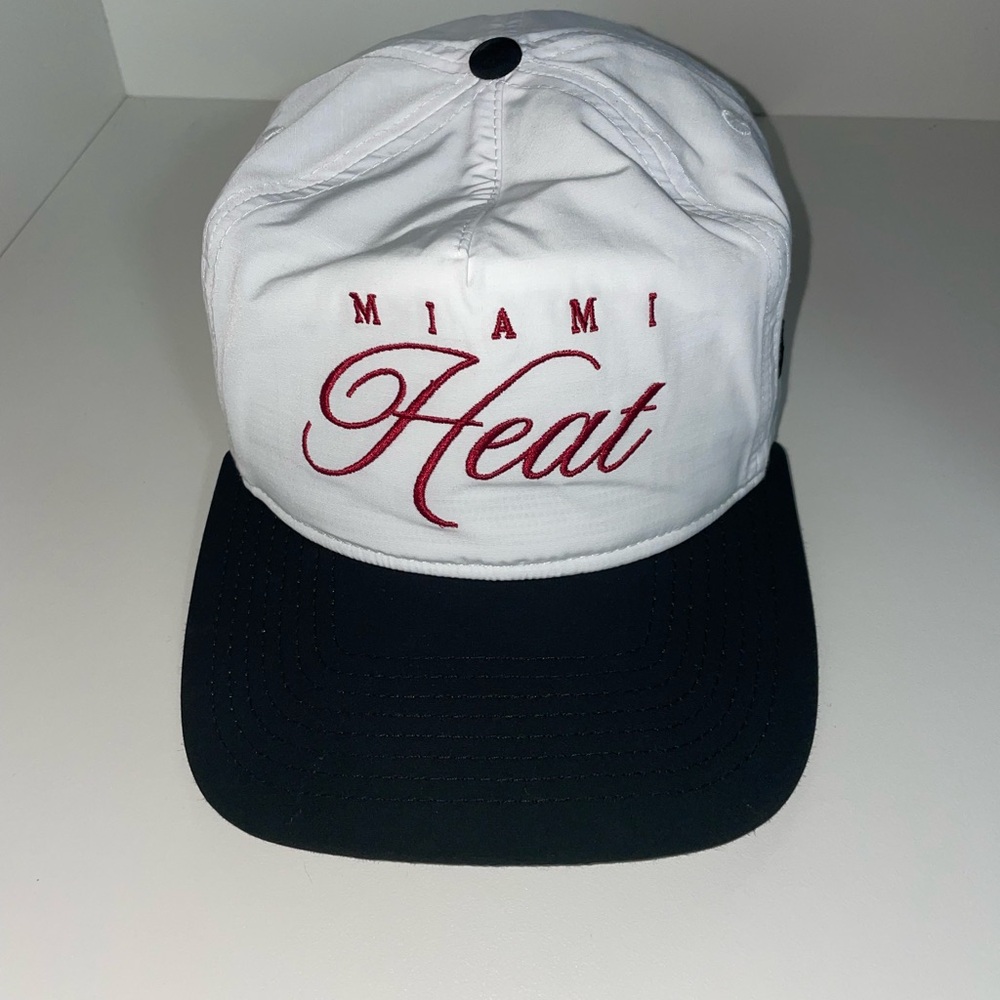 New Era White and Black Miami Heat Hat